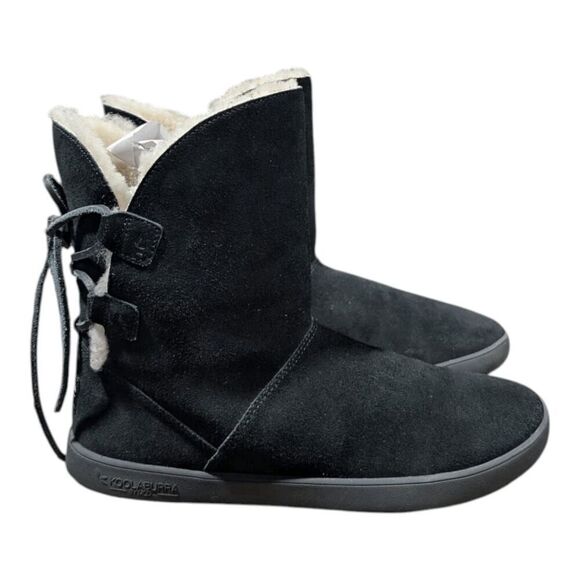 KOOLABURRA Shazi Short Black Suede Winter Boot Size 9 - Picture 3 of 9